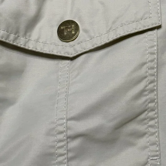 Womens Tommy Hilfiger Windbreaker Tan Beige Jacket Coat Small Lightweight Lined - Picture 3 of 7